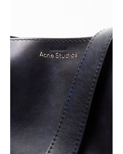 Acne Black Knot-Detail Leather Shoulder Bag for men