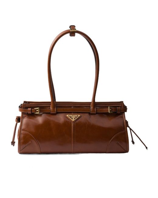 Prada Brown Bonnie Medium Leather Handbag