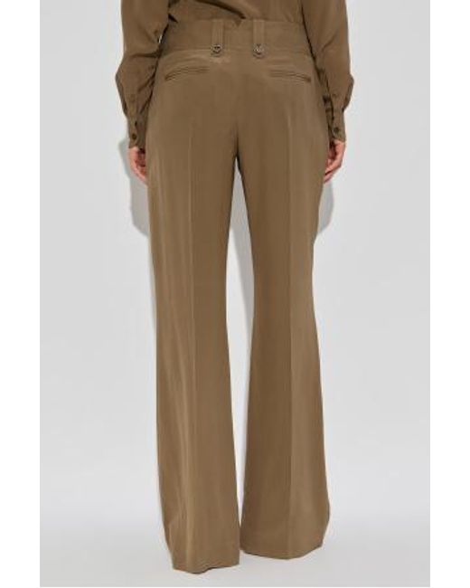 Tom Ford Natural Pleated Wide-Leg Trousers
