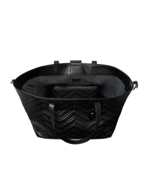 Gucci Black Gg Marmont Large Tote Bag