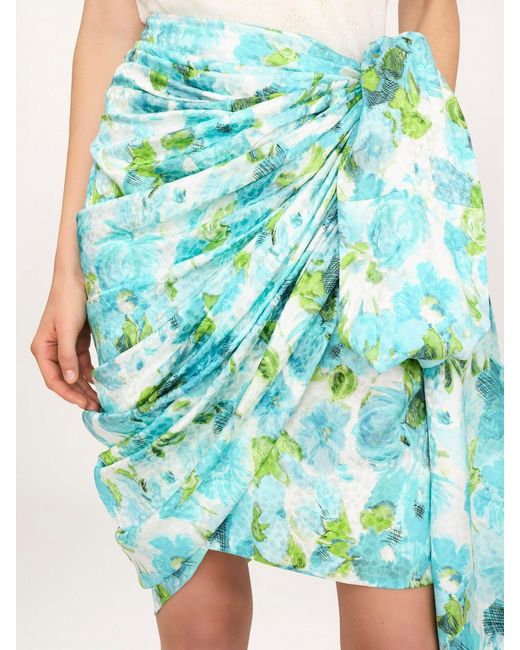 Chloé Blue Chloé Draped Wrap Skirt