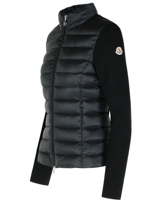 Moncler Black Tricot' Cardigan