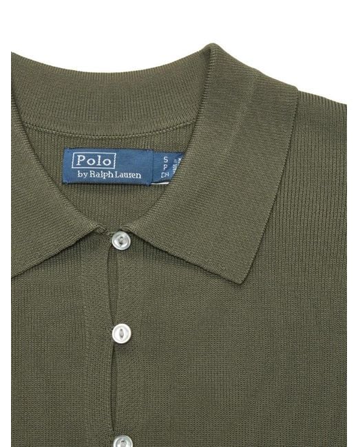 Polo Ralph Lauren Green Button Short-Sleeve Top
