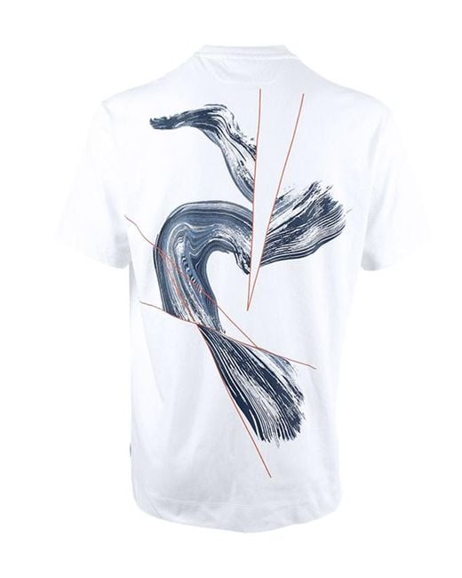Zegna White Graphic-Print Short-Sleeve T-Shirt for men