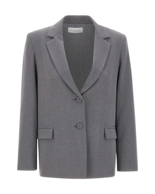 Kaos Gray Single-Breasted Blazer