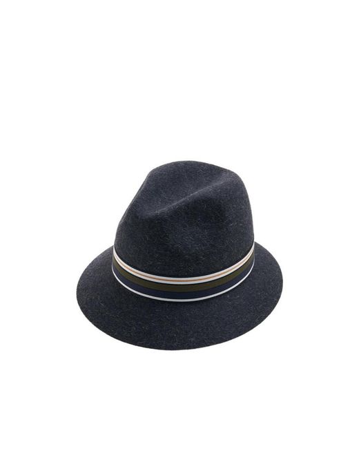 Loro Piana Blue Striped Fisherman's Hat
