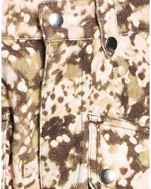 Isabel Marant Natural Camouflage-Print Straight Cargo Pants