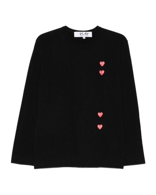 COMME DES GARÇONS PLAY Black Long-Sleeved T-Shirt
