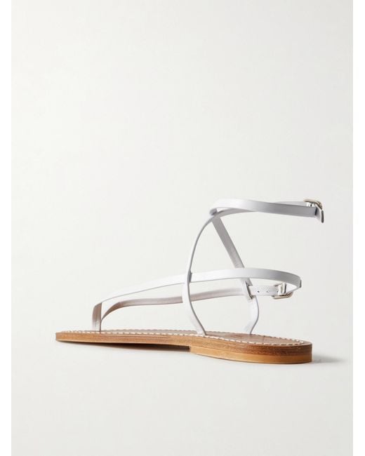 K. Jacques White Abako Leather Sandals