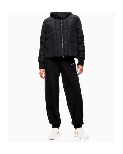 EA7 Black Quilted Insulated Padded Jacket
