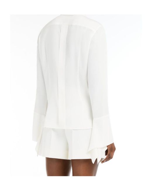 Max Mara White Grecia Long-Sleeved Shirt