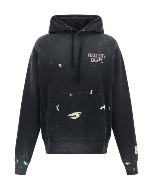 GALLERY DEPT. Blue Paint-Splatter Logo Hoodie for men