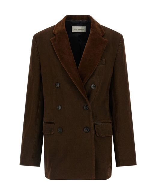 Dries Van Noten Brown Befya Blazer Befya Double-Breasted Blazer