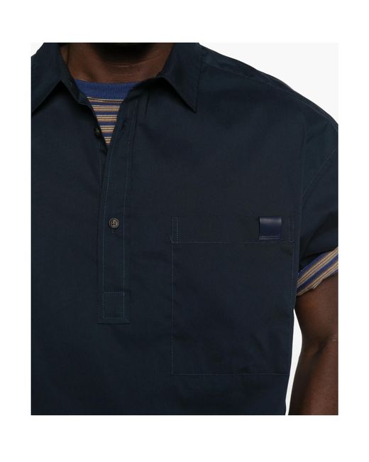 DARKPARK Blue Chest-Pocket Shirt for men