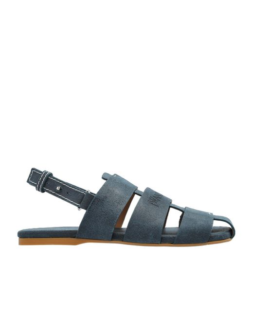 J.W. Anderson Blue Round Toe Flat Sandals