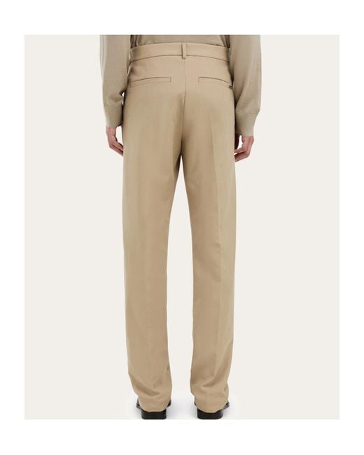 Ferragamo Natural Ferragamo Eyewear Straight-Leg Pants for men