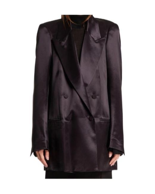 Dries Van Noten Black Double-Breasted Blazer