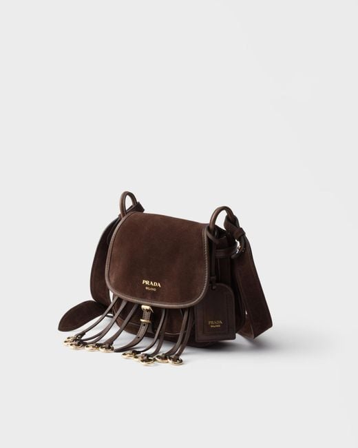 Prada Black Ring-Tassel Flap Shoulder Bag