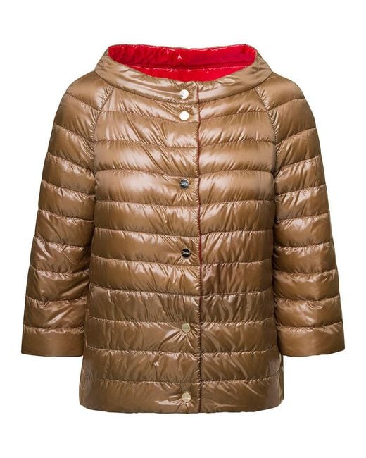 Herno Red Reversible Down Jacket