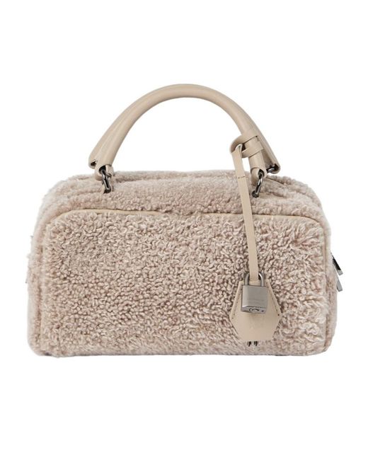 Brunello Cucinelli Natural Small Boston Explorer Bag