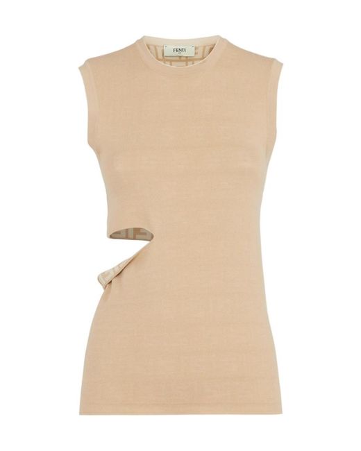 Fendi Natural Wool Top