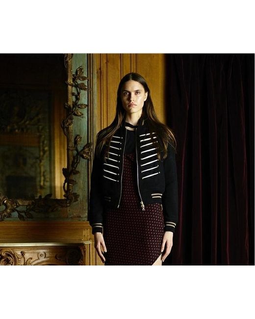 Amiri Black Long-Sleeved Baseball Jacket