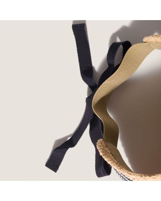 Miu Miu White Rafia Visor