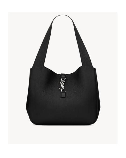 Saint Laurent Black Le 5 À 7 Bea Logo Plaque Tote Bag