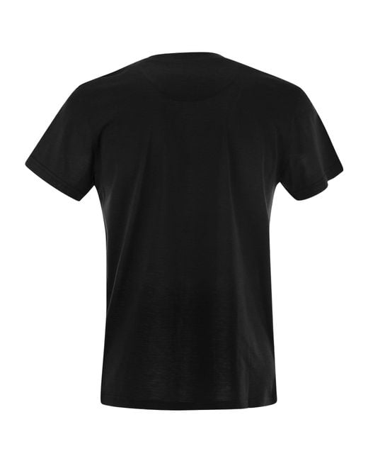 Pt Pantaloni Black Pt Torino Plain Lightweight Crewneck T-Shirt for men