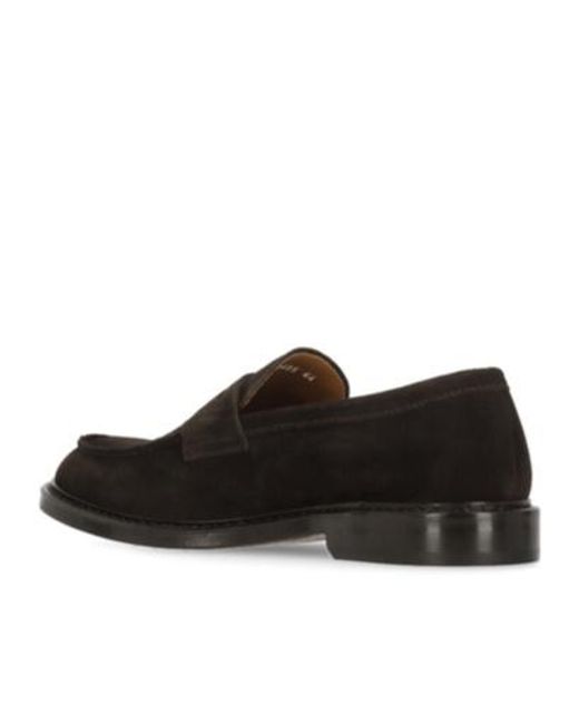 Doucal's Black Slip-On Loafers for men