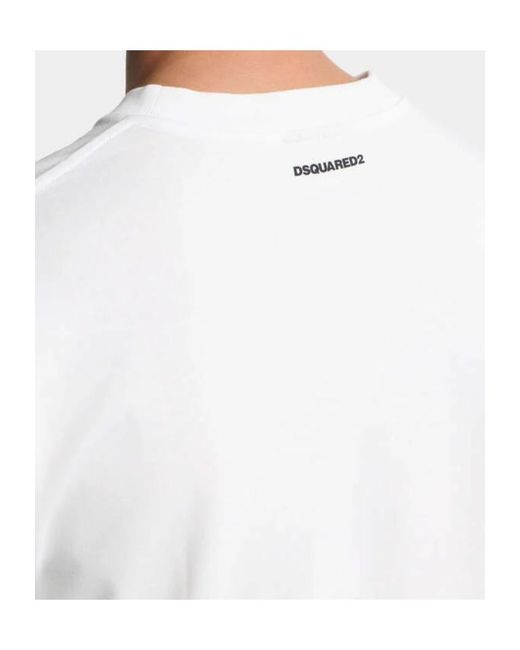 DSquared² White Iconique Loose Fit T-Shirt for men