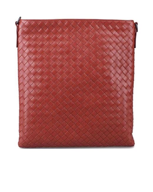 Bottega Veneta Red Logo Shoulder Bag for men