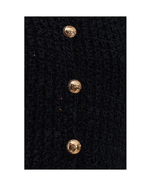 Ganni Black Crochet Cardigan