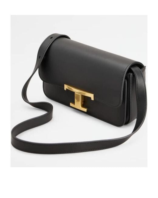 Tod's Black T-Lock Shoulder Bag