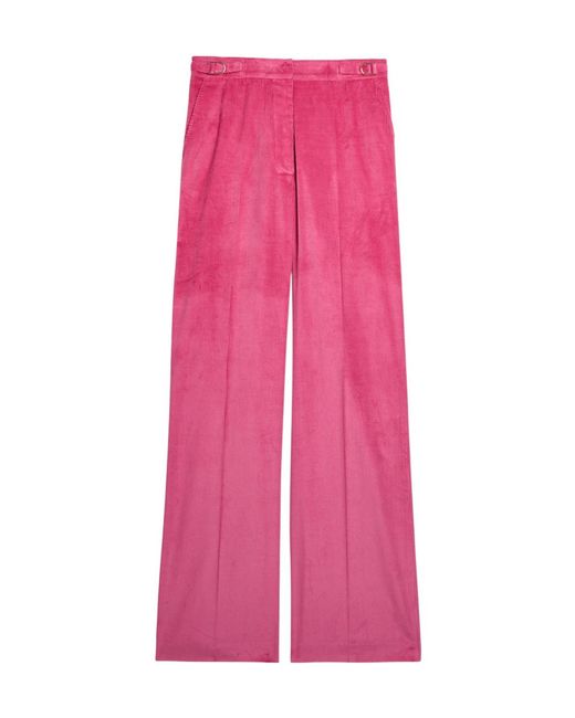 Gabriela Hearst Pink Vesta Straight-Leg Corduroy Trousers
