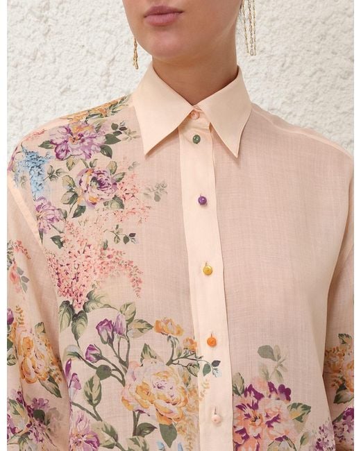 Zimmermann White Halliday Relaxed Shirt