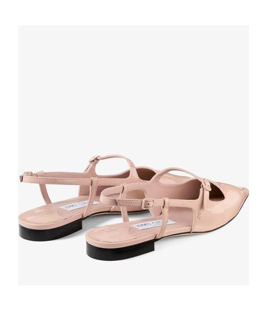 Jimmy Choo Pink Didi Slingback Flat Shoes
