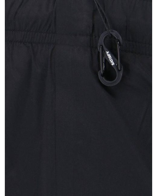 Satisfy Blue Layered-Design Shorts for men