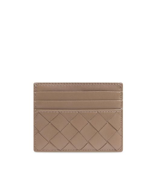 Bottega Veneta Natural Intrecciato Open Top Card Case