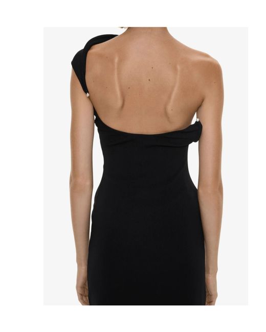 Christopher Esber Black Concave Wired Maxi Dress