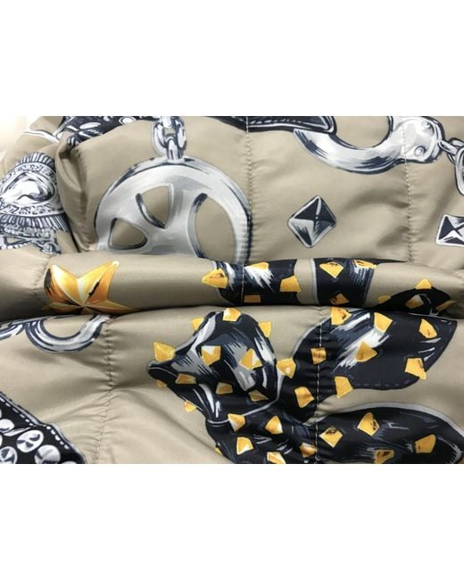 Moschino Green Printed Zipper Cotton Suit for men