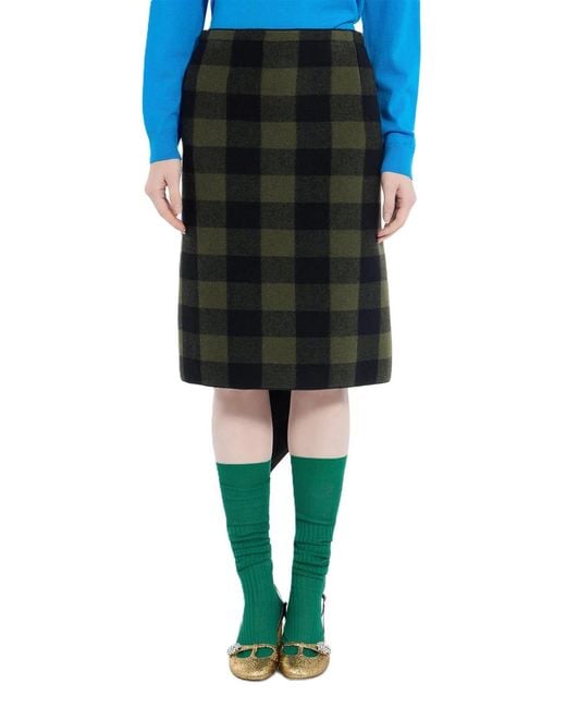 N°21 Black Plaid Skirt