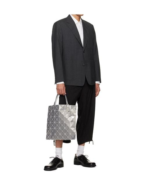 Issey Miyake Gray Lucent Metallic Tote Bag
