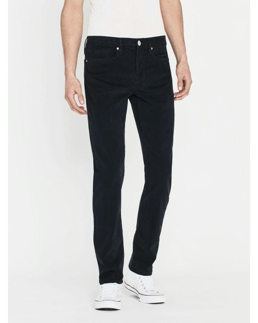 FRAME Black L'Homme Slim Brushed Twill Jeans for men