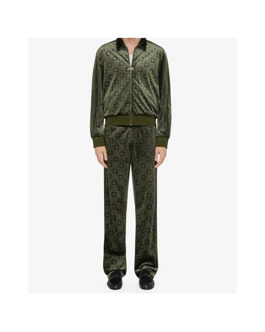 Givenchy Green Monogram Velvet Jacket for men