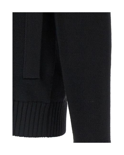 Zanone Black Chioto High-Neck Cardigan for men