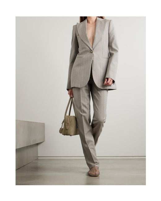 Stella McCartney Gray Long-Sleeved Suit Jacket