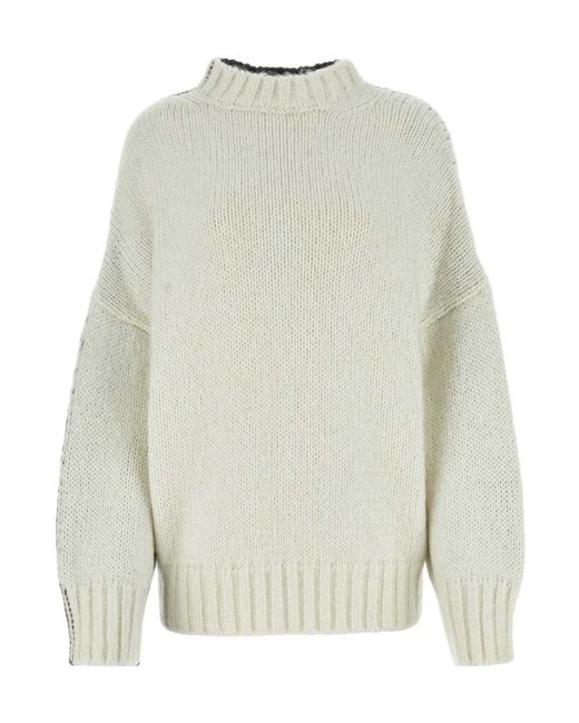 J.W. Anderson White Jw Anderson Two-Tone Knitted Jumper