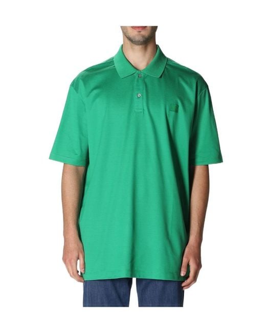 Paul & Shark Green Logo Details Polo Shirt for men