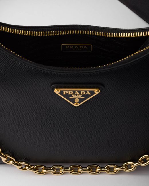 Prada Black Re-Edition 2005 Zipped Shoulder Bag